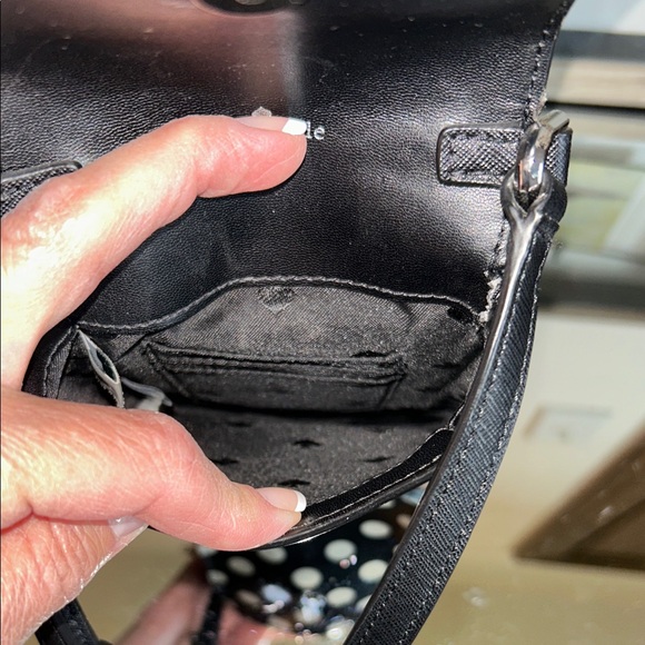 Kate Spade Black and White Polka Dot Crossbody 3.5”x6.5” - Picture 14 of 16